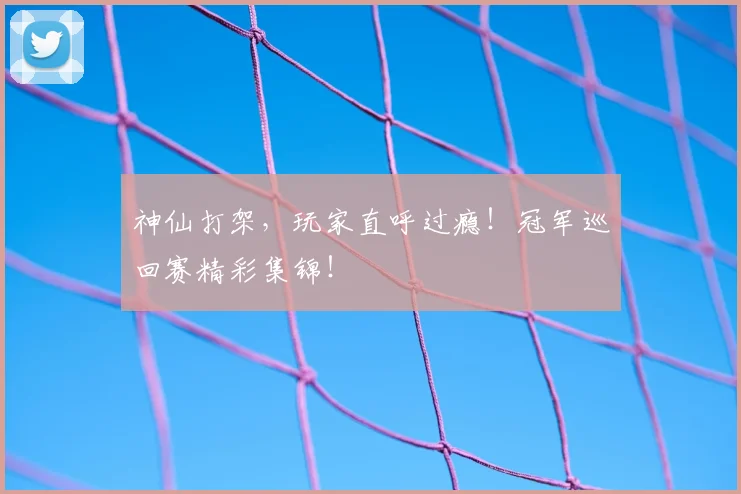 神仙打架，玩家直呼过瘾！冠军巡回赛精彩集锦！